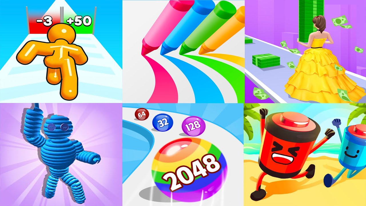 Tall Man Run | pencil Rush | Money Run | Rope Man Run | Ball Run 2048 3D |Yoga Run 2048