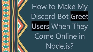 How to Make My Discord Bot Greet Users When They Come Online in Node.js?