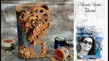 Mixed Media tutorial -  Rusty Love by Anat