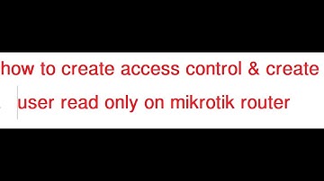 how to configure access control & create user read only