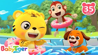 Animal Swimming Song | Summer Is Coming + More Animal Songs & Nursery Rhymes  BabyTiger