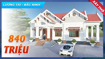 Mẫu NHÀ VƯỜN MÁI THÁI Tân Cổ Điển 12x17m Xây Thô 840 TRIỆU Tại Huyện Lương Tài Tỉnh Bắc Ninh