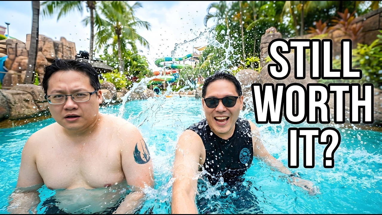 🎢 Adventure Cove, Сингапур, 2026 🇸🇬 | Ленивая река, водные горки и откровенный разговор в видеобл...
