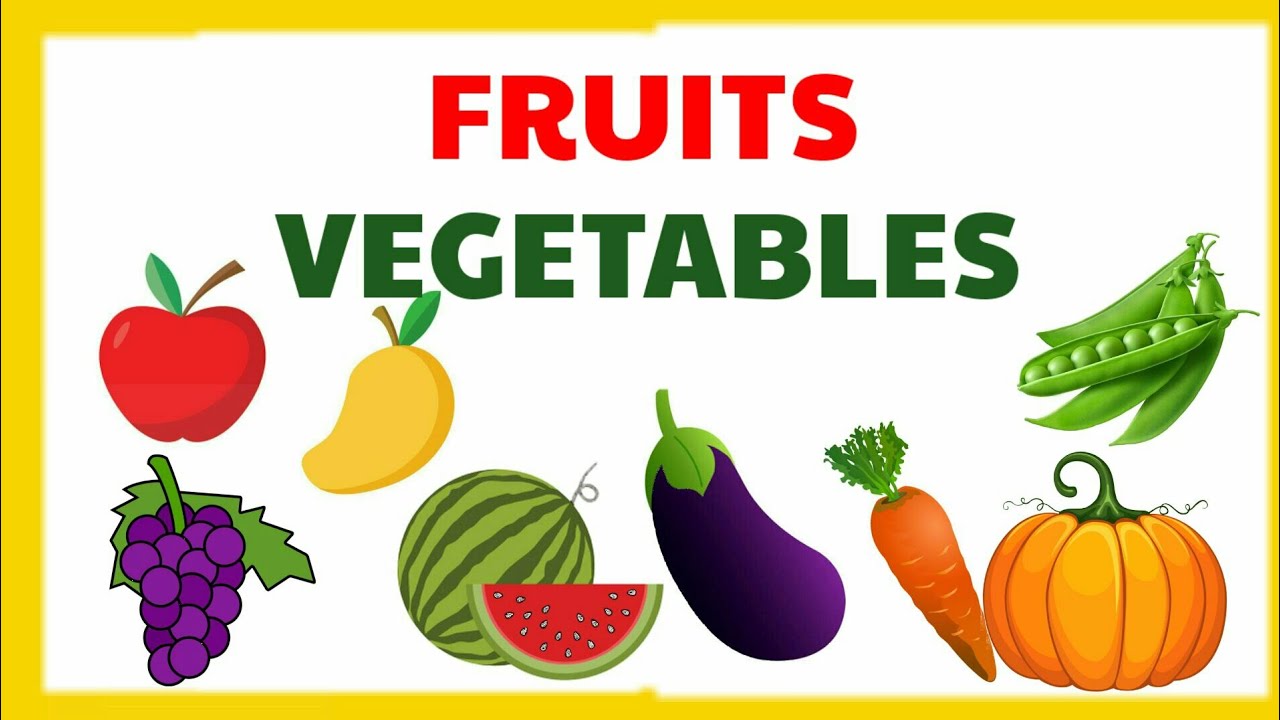 Fruits and vegetables  Vegetables names  Fruits name  Vegetables and fruits Vegetables for kids