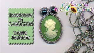 Italian soutache tutorial | How to set a cabochon | Basic module