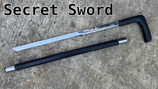 Forging a SECRET CANE SWORD out of a Rusted LEAF SPRING