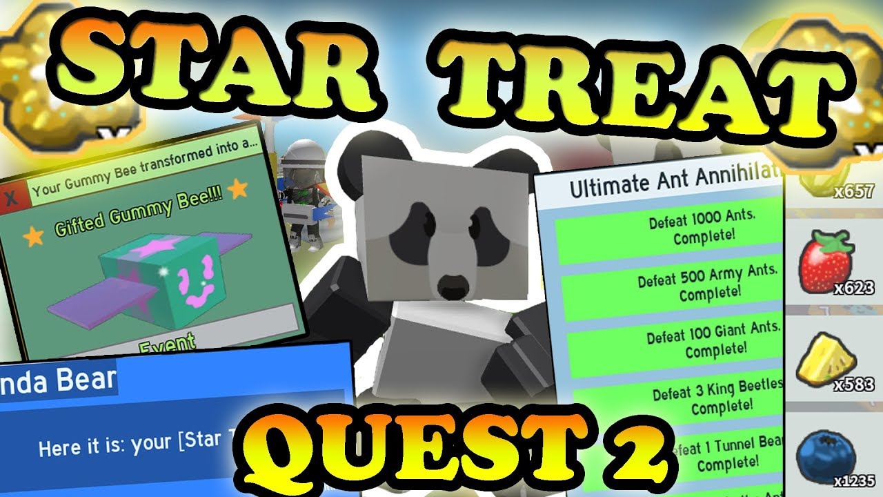Completing Star Treat Quest 2 New Gifted Bee Roblox Bee