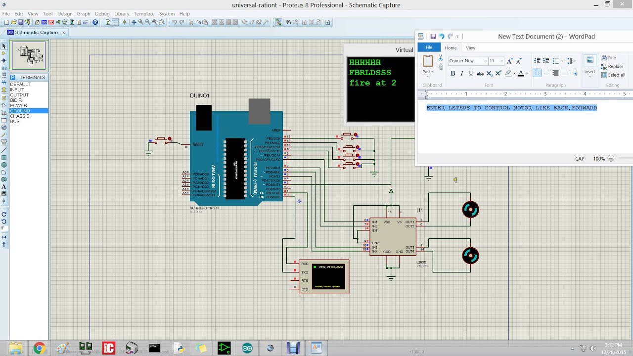 FIRE ROBOT SIMULATION USING PROTEUS AND ARDUINO - YouTube