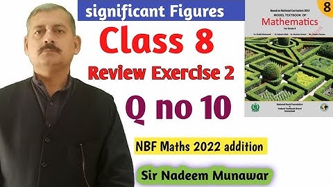 Class 8 Review Exercise 2 Q no 10 NBF Maths  federal  board New Book 2022  Sir Nadeem Munawar