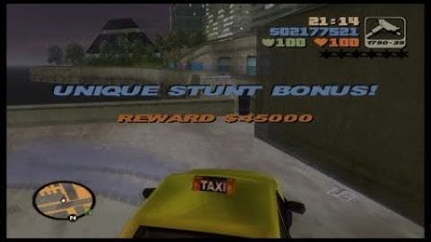 Hit the gap in a Taxi Cab Unique stunt jump Grand Theft Auto 3