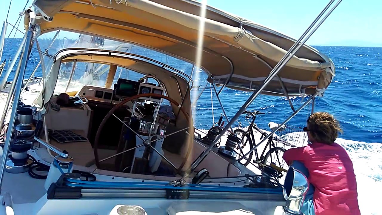 Taswell 49 sailing upwind in 20 knot winds YouTube