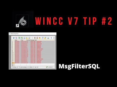 WinCC V7: #2 VBScript | How to use SQL instruction to filter the messages to be displayed?
