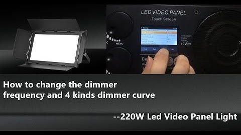 How to change the dimmer frequency and 4 kinds dimmer curve?