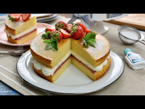 Victoria sponge cake (CC Eng Sub) | JamilaCuisine