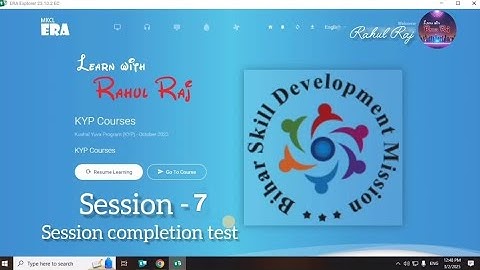 #kyp session 7 , session completion test #bsdm #bihar #kyp #education