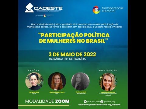 Webinar “Participação política de mulheres no Brasil”