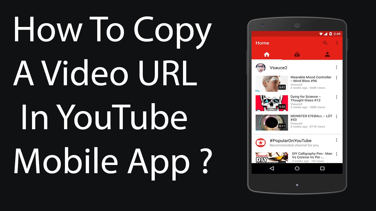 How To Copy URL of Video in YouTube Mobile App -2016 ...