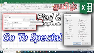 Excel Home Tab Find, Replace & GoTo Special - MS Excel Basics Tamil - Part 13