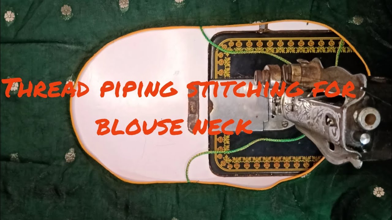 Thread piping stitching karneka tarika || How to stitch thread piping