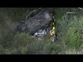 Driver Ejected After Launching Car Off Cliff In Tujunga