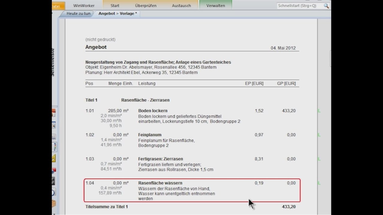 Centron Angebot Erstellen