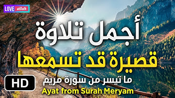 أجمل تـلاوة هادئة قد تسمعها في حياتـك 💖 من سورة مريم .. القارئ عبد الرحمن مسعد