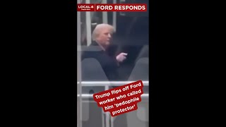 Trump flips off Ford worker at Rouge Complex visit