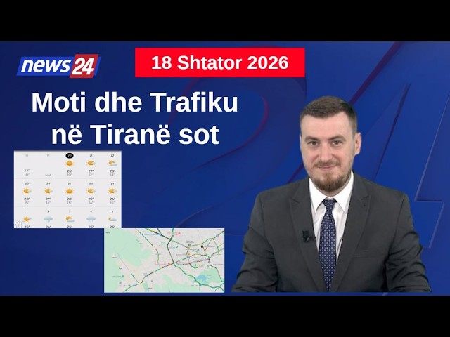Si do të jetë moti sot? Pikat kryesore ku trafiku shfaqet më i rënduar! Data 18 Shtator 2026