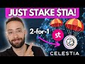 New celestia tia staking airdrops sttia from stride