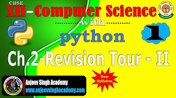 XII Computer Science (083) Ch.-2 Python Revision Tour - II (Part 1) String | पायथन रिविजन टूर- 2