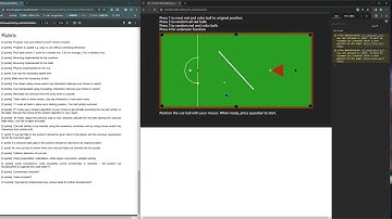 Snooker table created using p5.js and matter.js