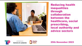 Reducing health inequalities in London by improving access to social welfare advice