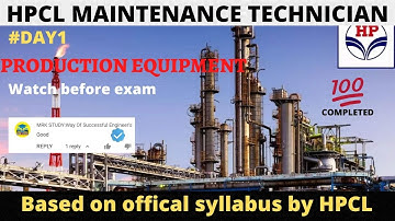 Production Equipment, Hpcl I Maintenance Technician, Hpcl JE 2022 Mechanical video1 @engineercube3542