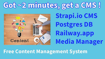 Use Railway for CMS. Build a CMS fast using Postgres, and Strapi.io for free.
