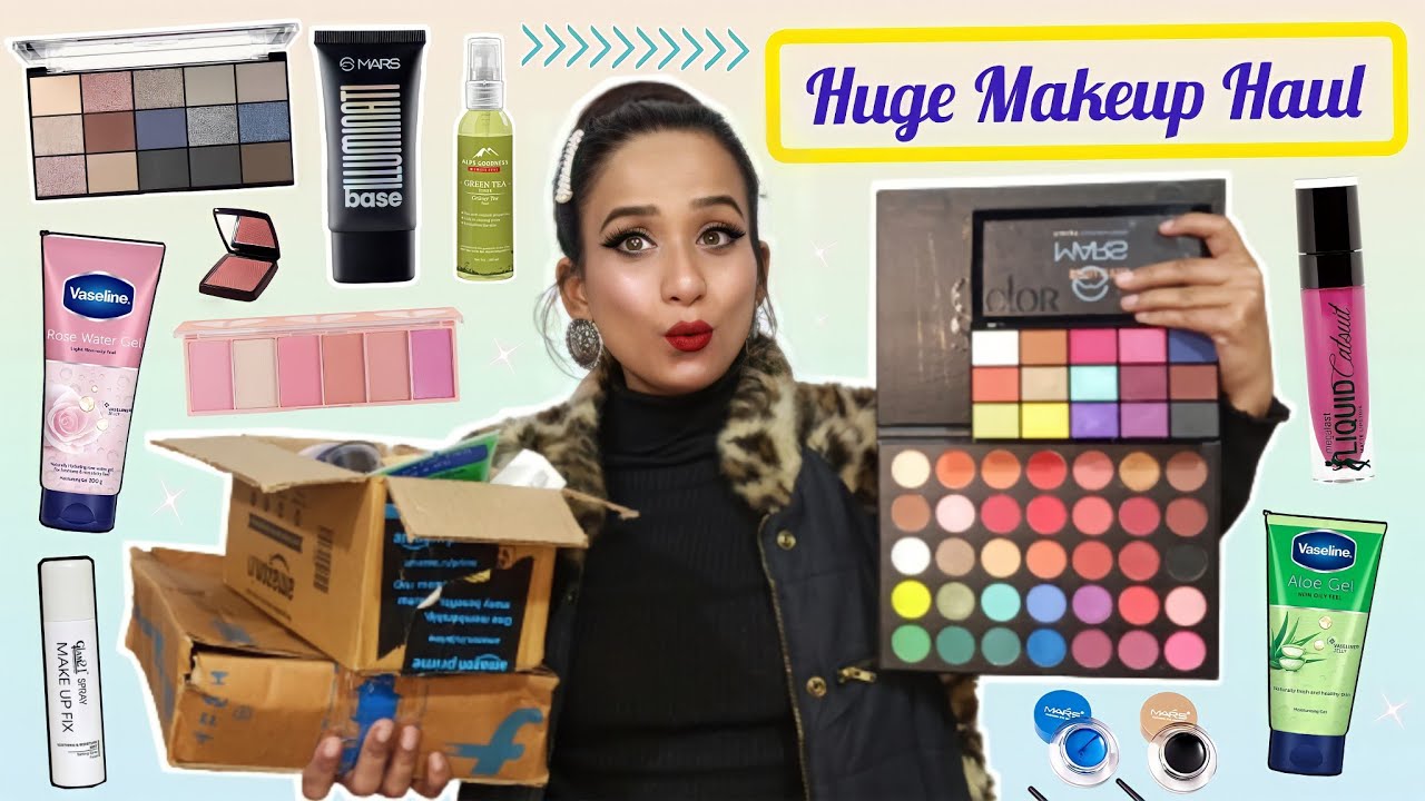 Under Rs.300 *HUGE* Affordable Makeup Haul | Starting Rs.95 | Amazon, Flipkart, Purplle Makeup Haul