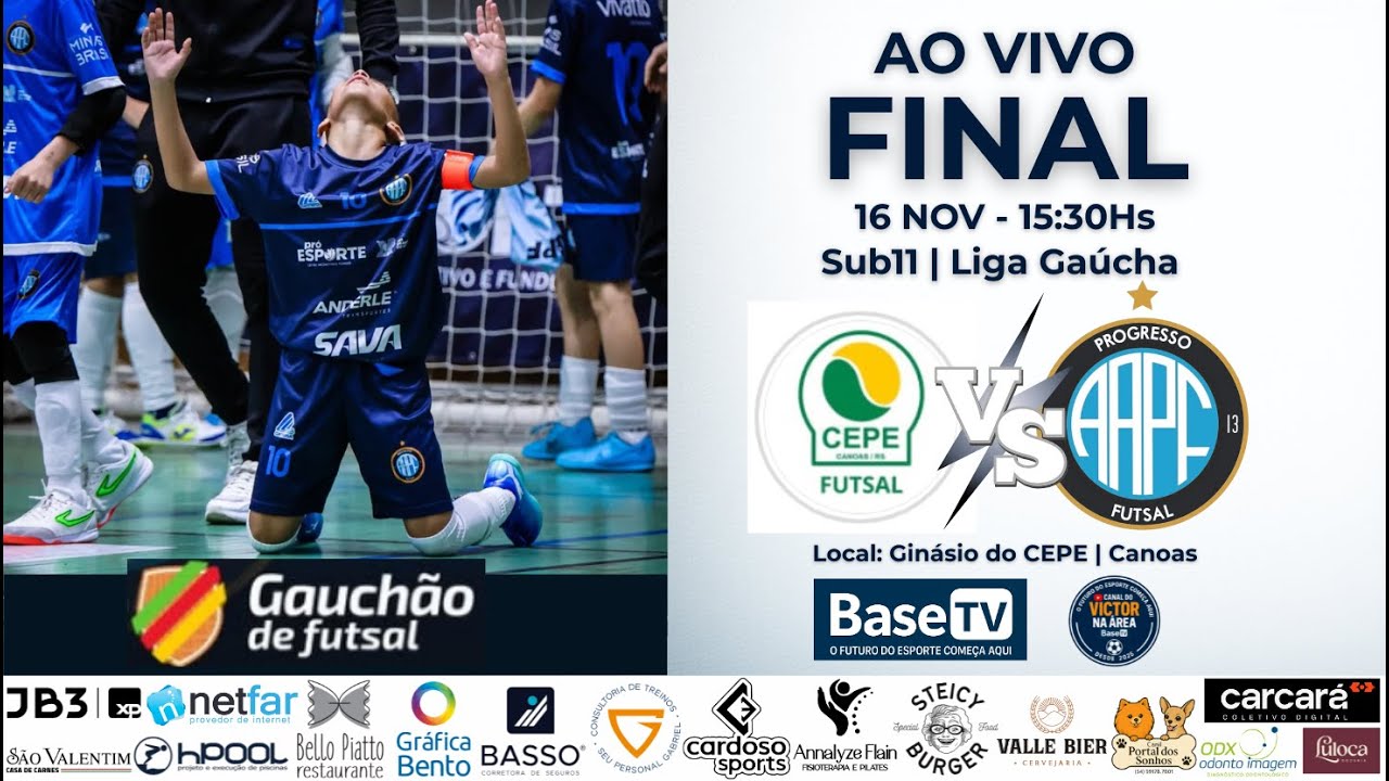 CEPE X AAPF | 2º JOGO DA FINAL | AO VIVO | Sub11 | Liga Gaúcha de Futsal