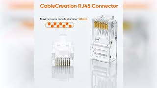 Overview: CableCreation Cat6 RJ45 Connectors, 100-PACK Cat6 RJ45 Ends, Ethernet Cable Crimp Conn...