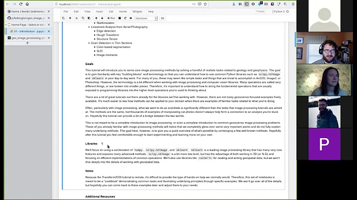 NSRG Workshop I: Processing of geological images w...