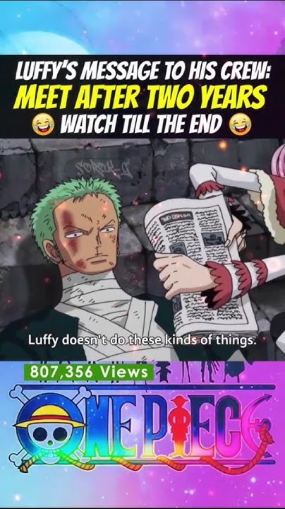 What Was Luffy's Message To His Crew