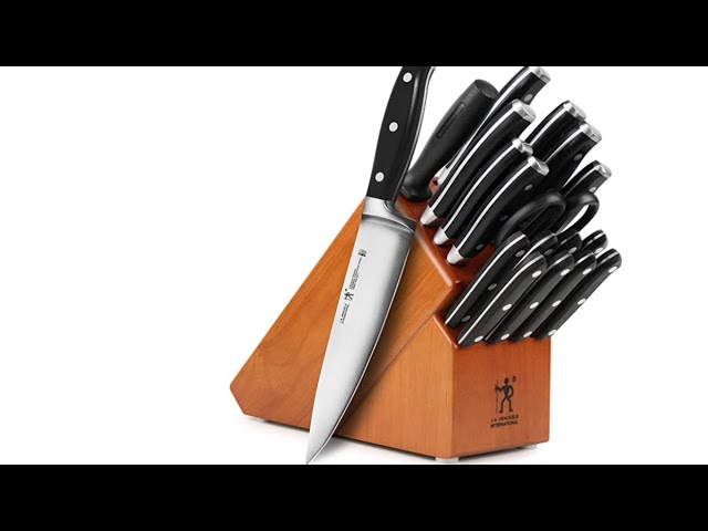 J.A. Henckels Forged Premio Knife Set Cherry Block 19-Piece