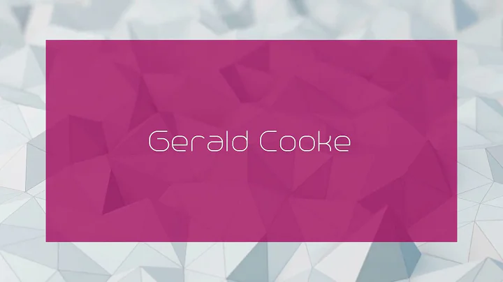Gerald Cooke - appearance