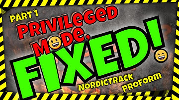 NordicTrack Privileged Mode Fix - How to Access Privileged Mode on Your NordicTrack/ProForm machine.