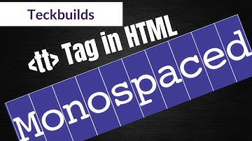 What is tt tag in html ||| Monospace font in html
