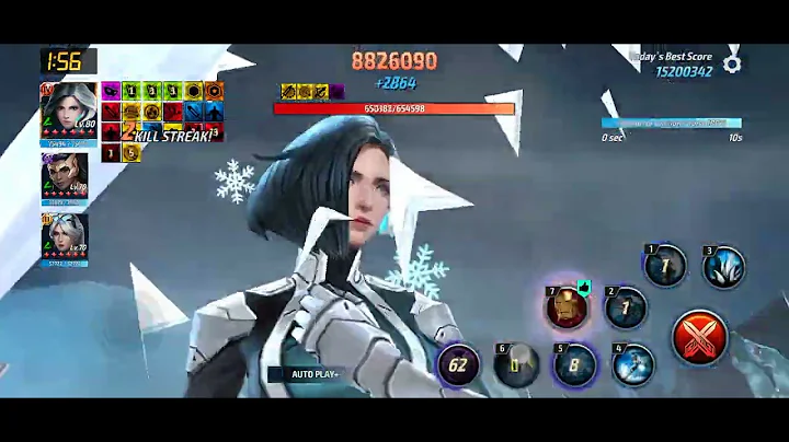 Marvel Future Fight - T4 Luna Snow (Andromeda) - 14.8m ABX - Brilliant Ctp of Rage - Burn Season