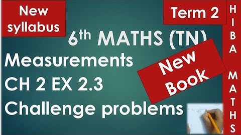 6th maths term 2 chapter 2 exercise 2.3 challenge problems tn samacheer new syllabus 2020-2021