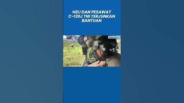 Detik-detik Helikopter dan Pesawat C-130J Super Hercules TNI Terjunkan Bantuan ke Sumatera-Aceh