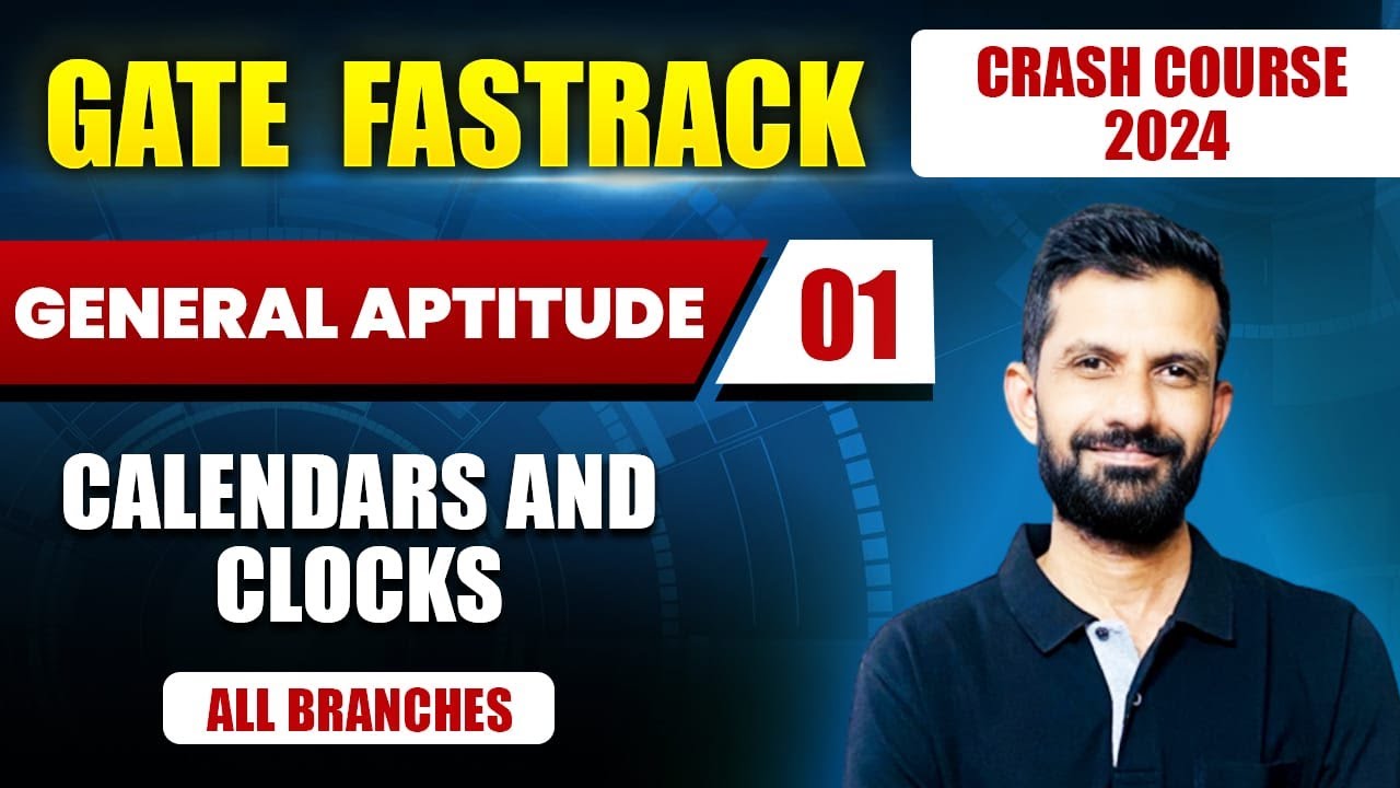 Aptitude For GATE 01 Calendars and Clocks All Branches GATE 2024