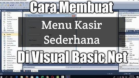 VB Net Cara Membuat Menu Kasir Sederhana || Channel Zahby
