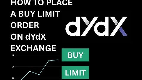 HOW TO PLACE A BUY LIMIT ORDER ON DYDX EXCHANGE!!!