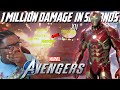 1 MILLION + DMG IN SECONDS !!! - IRON MAN ROCKET DAMAGE BUILD !!! | Marvel's Avengers Game